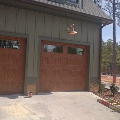 Close up View of Garage Doors on home