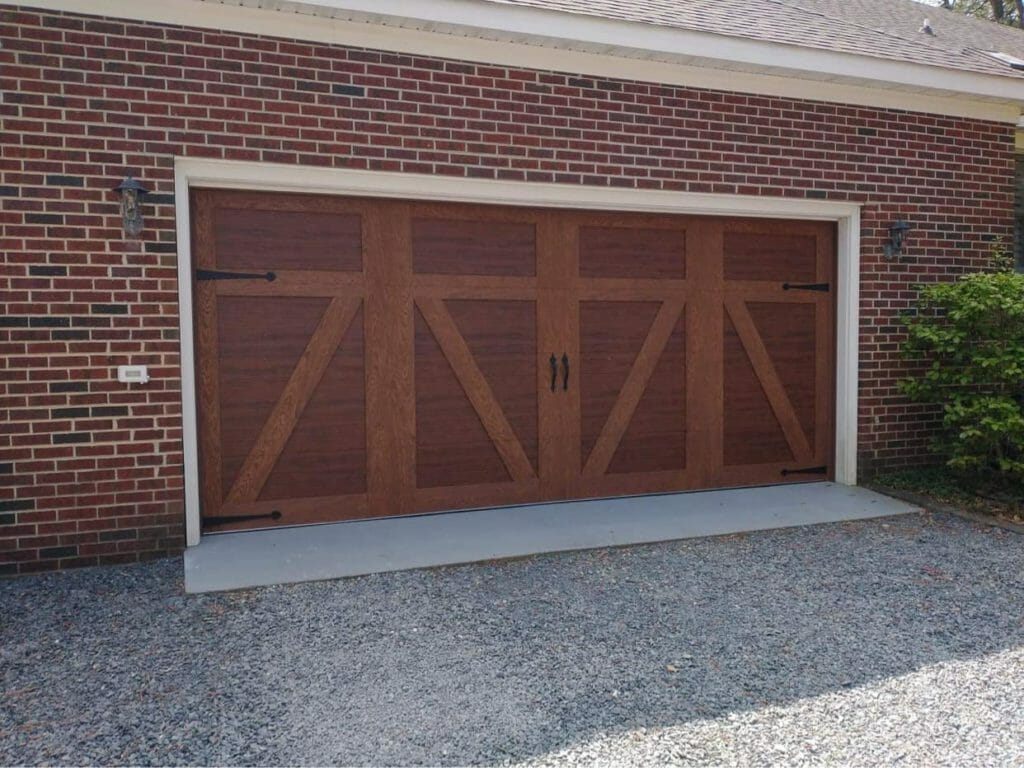 New Garage door replacement on home
