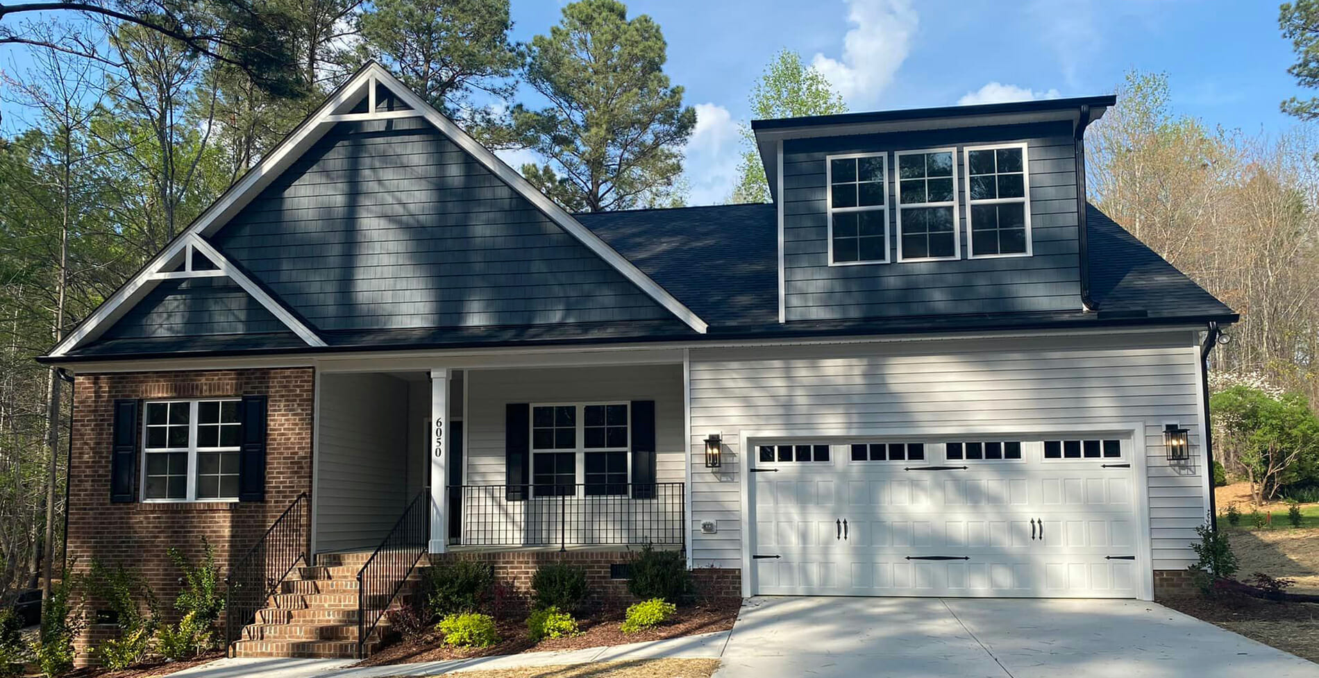 New garage door on home