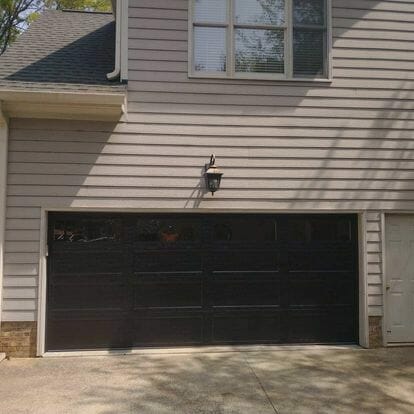 New garage door on home in Ashley Heights NC