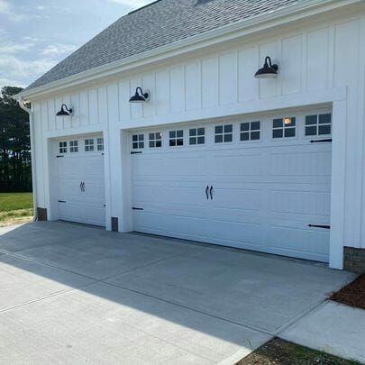 New Residential garage door replacement on home in Ashley Heights NC